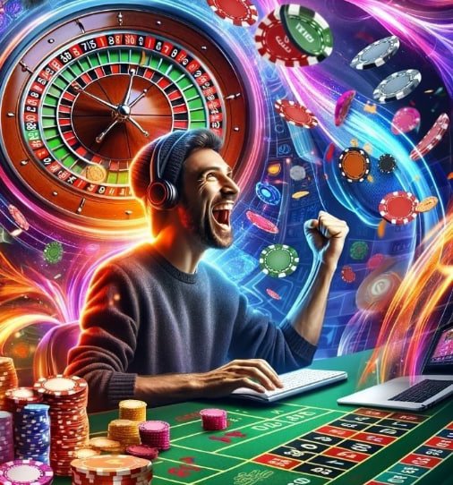 Roulette table ပေါ်တွင် ဒီလာ ball လှည့်နေသောအနေအထား live casino ဂိမ်းမြင်ကွင်း